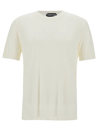 Shop Tom Ford T-shirt Knit In White