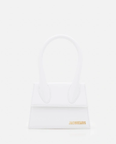 Shop Jacquemus Le Chiquito Moyen Leather Bag In White