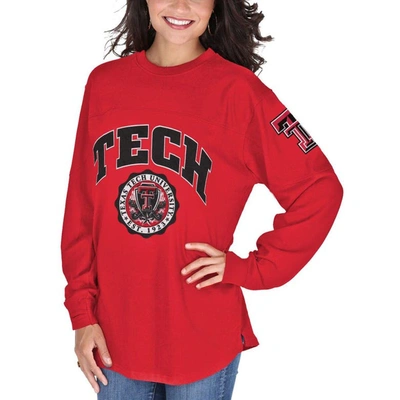 Shop Pressbox Red Texas Tech Red Raiders Edith Long Sleeve T-shirt