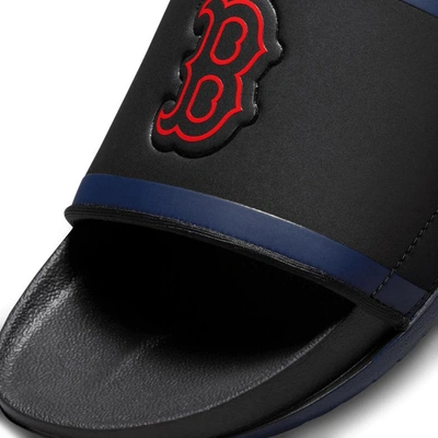 Shop Nike Boston Red Sox Off-court Wordmark Slide Sandals In Black