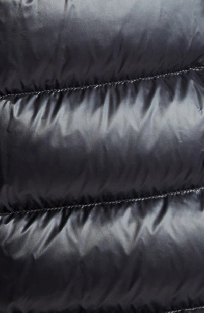 Moncler Courcelles Glossed Shell Parka Coat In Black