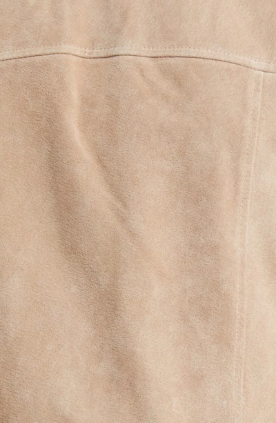 Blanknyc Suede Moto Jacket In Cold Foam