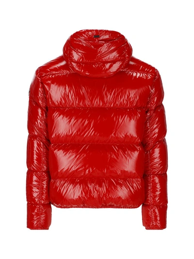 Herno Logo-patch Padded Puffer Jacket In Red