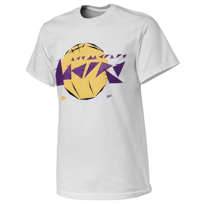 Shop Nba X Naturel White Los Angeles Lakers No Caller Id T-shirt