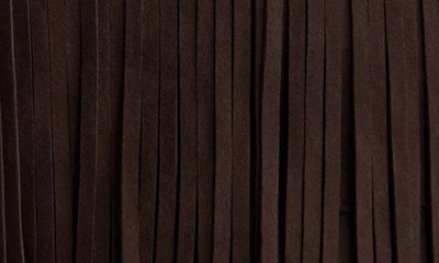 Shop Michael Kors Leather Fringe Miniskirt In Chocolate