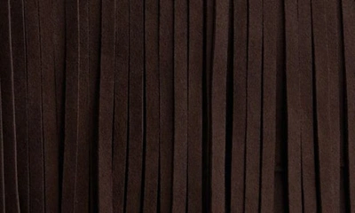 Michael Kors Leather Fringe Miniskirt In Chocolate