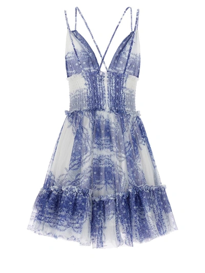 Shop Philosophy Di Lorenzo Serafini All Over Print Dress In Blue