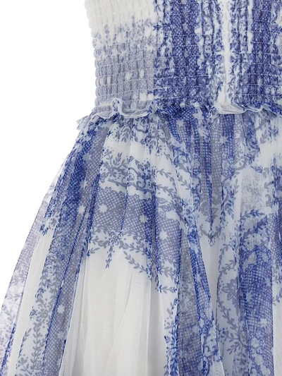 Shop Philosophy Di Lorenzo Serafini All Over Print Dress In Blue