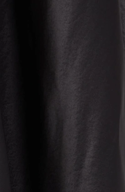 Shop Staud Wayfaring Strapless Satin Maxi Dress In Black