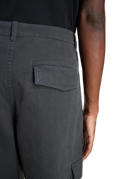Shop Acne Studios High Waist Cargo Pants In Dark Grey