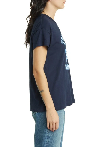 Shop The Great The Boxy Bobcat Graphic T-shirt In True Navy