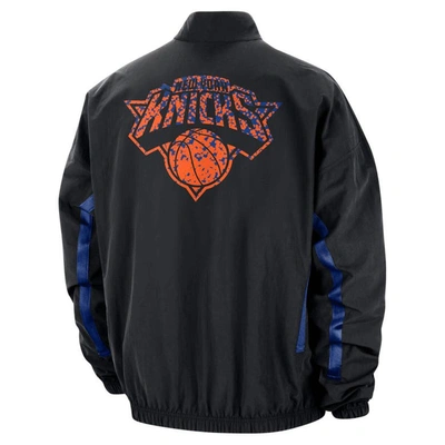 Shop Nike Black New York Knicks Courtside Vintage Warmup Full-zip Jacket
