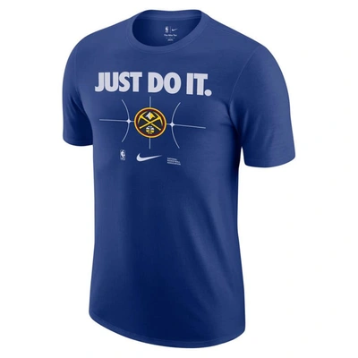 Shop Nike Navy Denver Nuggets Just Do It T-shirt