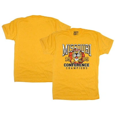 Shop 19nine Gold Missouri Tigers 1989 Big 8 Basketball Conference Champions T-shirt
