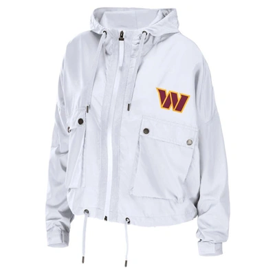 Shop Wear By Erin Andrews White Washington Commanders Full-zip Lightweight Windbreaker