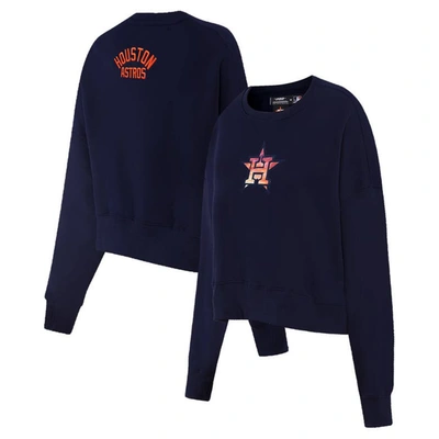 Shop Pro Standard Navy Houston Astros Painted Sky Pullover Sweatshirt