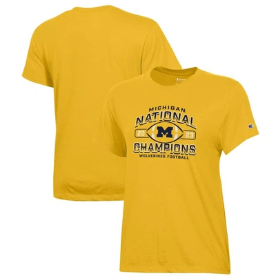 Shop Champion Maize Michigan Wolverines College Football Playoff 2023 National S T-shirt