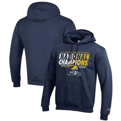 Shop Champion Navy Michigan Wolverines College Football Playoff 2023 National S Helmet Pullover H