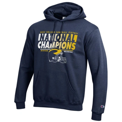 Shop Champion Navy Michigan Wolverines College Football Playoff 2023 National S Helmet Pullover H