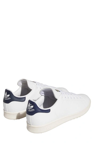 Shop Adidas Golf Stan Smith Spikeless Golf Shoe In White/ Collegiate Navy/ White