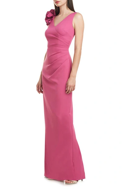 Shop Js Collections Anais Sleeveless Column Gown In Rose Violet