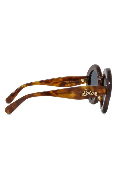 Shop Loewe Curvy 49mm Small Geometric Sunglasses In Blonde Havana / Blue