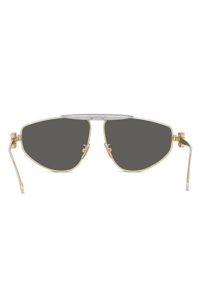 Shop Loewe Anagram 61mm Pilot Sunglasses In Shiny Endura Gold / Smoke