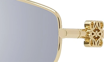 Shop Loewe Anagram 61mm Pilot Sunglasses In Shiny Endura Gold / Smoke