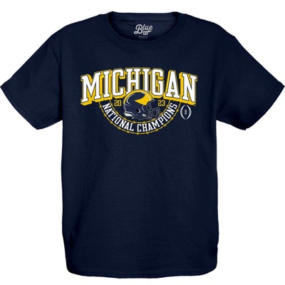 Shop Blue 84 Youth   Navy Michigan Wolverines College Football Playoff 2023 National Champions Gold Dust S