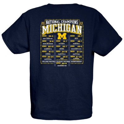 Shop Blue 84 Youth   Navy Michigan Wolverines College Football Playoff 2023 National Champions Gold Dust S