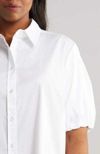 Shop Jones New York Elbow Sleeves Shirt In Nyc White