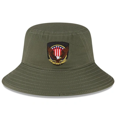 Shop New Era Green Chicago Cubs 2023 Armed Forces Day Bucket Hat