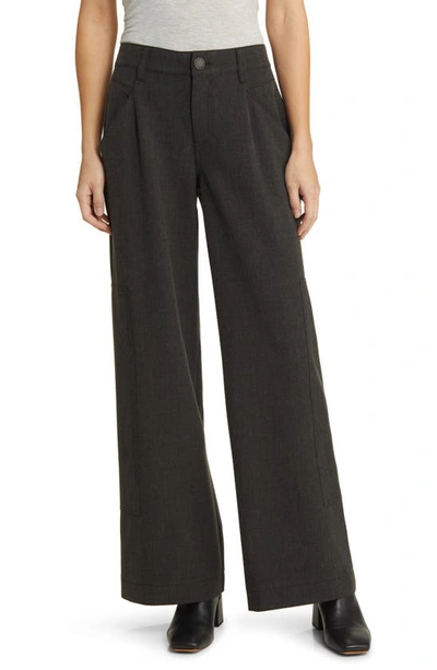 Shop Wit & Wisdom 'ab'solution High Waist Wide Leg Carpenter Pants In Charcoal