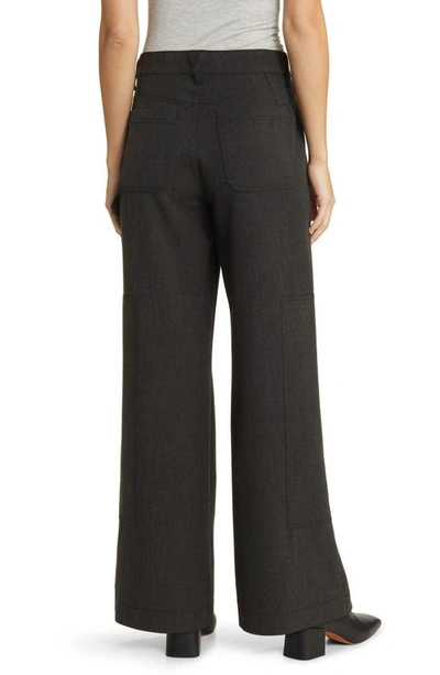 Wit & Wisdom 'ab'solution High Waist Wide Leg Carpenter Pants In Charcoal