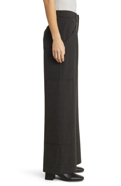 Wit & Wisdom 'ab'solution High Waist Wide Leg Carpenter Pants In Charcoal