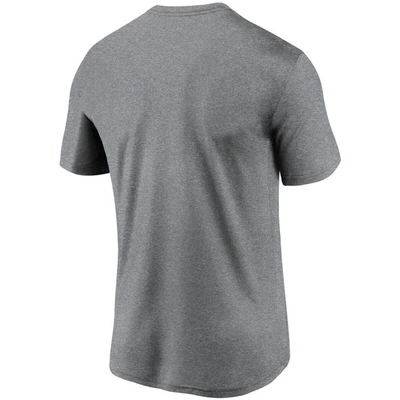 Shop Nike Heathered Charcoal Las Vegas Raiders Logo Essential Legend Performance T-shirt In Heather Charcoal