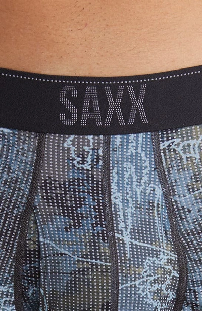 Shop Saxx Quest Quick Dry Mesh Slim Fit Boxer Briefs In Smokey Mountains- Multi