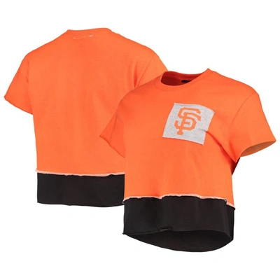 Shop Refried Apparel Orange San Francisco Giants Cropped T-shirt