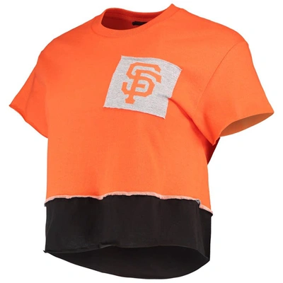 Shop Refried Apparel Orange San Francisco Giants Cropped T-shirt