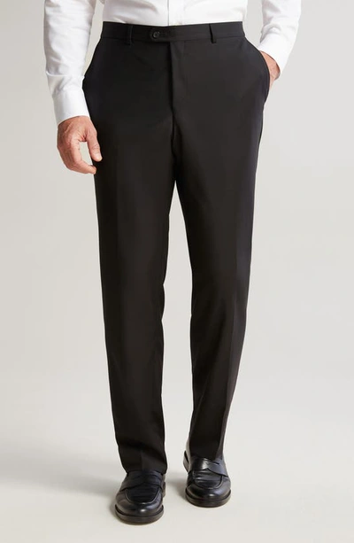 Hickey Freeman Classic B Fit Solid Loro Piana Wool Suit In Black