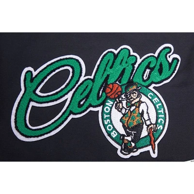 Pro Standard Black Boston Celtics Script Woven Shorts In Black