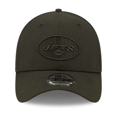 Shop New Era New York Jets Black On Black 39thirty Flex Hat
