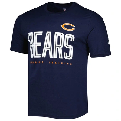 Shop New Era Navy Chicago Bears Combine Authentic Training Huddle Up T-shirt
