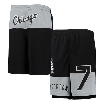 Shop Outerstuff Youth Tim Anderson Black Chicago White Sox Pandemonium Name & Number Shorts