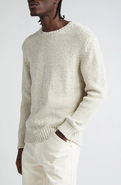 Shop Massimo Alba Elia Cotton Blend Crewneck Sweater In Mastice