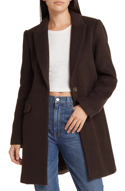 Shop Reformation Whitmore Wool Blend Coat In Mocha