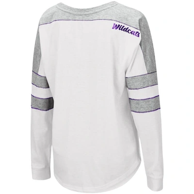 Shop Colosseum White Kansas State Wildcats Trey Dolman Long Sleeve T-shirt