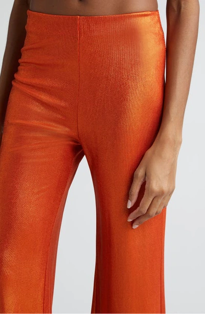 Shop Maccapani Easy Laminated Pants In Laminated Orange