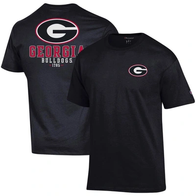 Shop Champion Black Georgia Bulldogs Stack 2-hit T-shirt