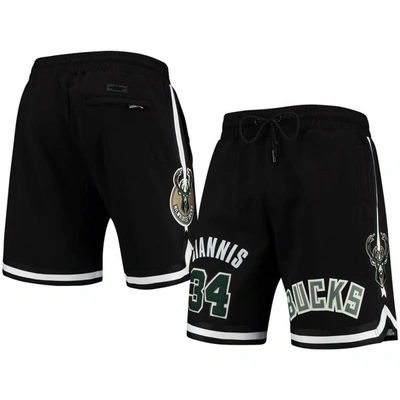 Shop Pro Standard Giannis Antetokounmpo Black Milwaukee Bucks Player Shorts